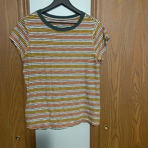 Universal Thread Women’s Striped Short Sleeve Shirt Size Large